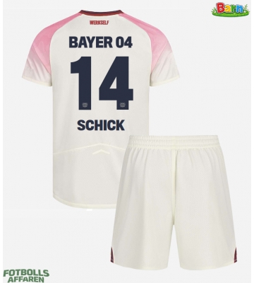 Bayer Leverkusen Patrik Schick #14 Bortaställ Barn 2025-26 Kortärmad (+ Korta byxor)